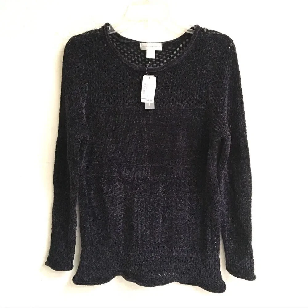 ‎Christopher & Banks crew neck knit sweater S